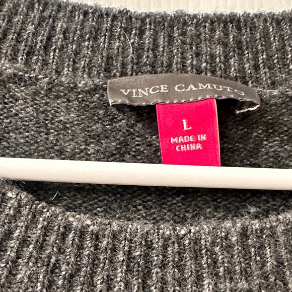 Cozy Gray Vince Camuto Knit Sweater - Picture 2 of 4